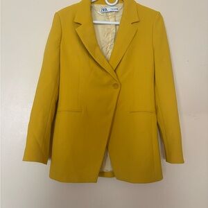 Zara Yellow Women's Blazer